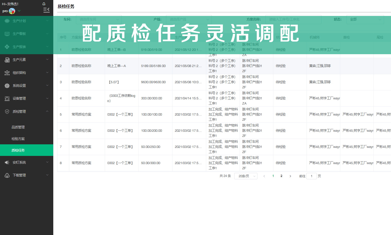 配质检任务灵活调配